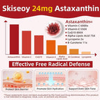 Astaxanthin 24mg, Premium Astaxanthin Antioxidant Supplements with MCT Oil, Ashwagandha, Supports Eye, Skin, Immune, Internal Circulation, Fresh Microalgae Source, Triple Strength - 300 Softgels