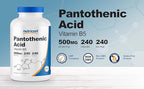 Nutricost Pantothenic Acid (Vitamin B5) 500mg, 240 Capsules (2 Bottles)