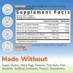 Vitamin K Complex, 2600 mcg K1 & K2 (MK-7 & MK-4), with Vitamin A & D3 5000 IU, Bioavailable, Full Spectrum, for Bone Strength and Heart Health, 90 Softgels