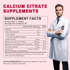 Calcium Citrate 1200 mg with Vitamin D3 Supplement for Women & Men, Calcium Magnesium Zinc D3 for Bone Muscle & Teeth Health - 120 Count - 60 Day Vegan Supply