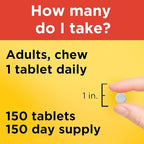 Nature Made Chewable Vitamin C 500 mg, Dietary Vitamin C Supplement for Immune Support, 150 Tablets, 150 Day Supply (Pack of 2)