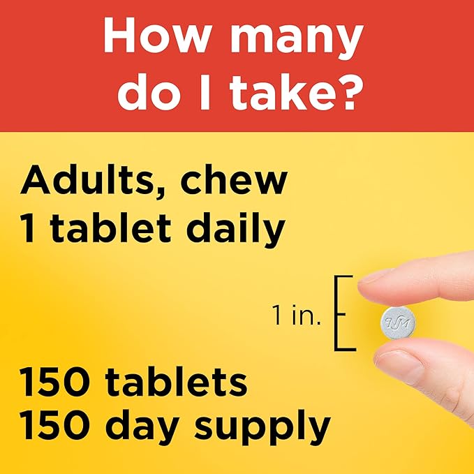 Nature Made Chewable Vitamin C 500 mg, Dietary Vitamin C Supplement for Immune Support, 150 Tablets, 150 Day Supply (Pack of 2)
