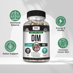 Kaya Naturals DIM Ultra | Supplement for Women and Men | Vegetable Capsules with Broccoli Extract & BioPerine | Herbal Supplement for Hormonal Support, Acne, Menopause, and Prostate – 180 Count