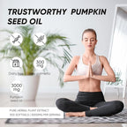 Pumpkin Seed Oil Capsules | 300 Softgels Pumpkin Seed Oil 2 in 1 with Saw Palmetto | Hair Growth＆Shedding Reduction | Plant-Based Formula | 3000mg Cold Pressed