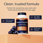 Simply Macu MD – Advanced Vision Support Supplement - 90 Capsules, 3 Month Supply - with Lutein, Zeaxanthin, Meso-Zeaxanthin & Astaxanthin – Bilberry Extract – Vegan, Non-GMO, Gluten Free