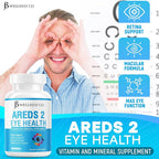 JB Wellness AREDS 2 Eye Vitamin & Mineral Supplement, Contains Lutein, Vitamin C, Zeaxanthin, Zinc & Vitamin Enhance Vision Supplement - 120 Count