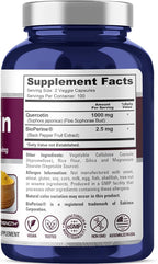 NusaPure Quercetin - Suitable for Vegetarian/Vegan, Non - GMO - 1000 mg - 200 Capsules