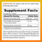 Vitamin World C-1000 mg with Bioflavonoids and Wild Rose HIPS Vitamin C 250 Coated Caplets