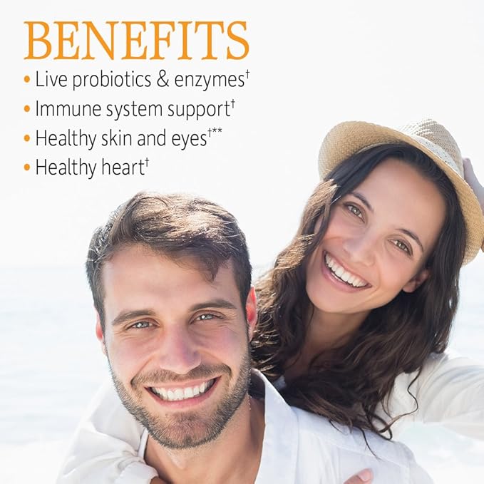 Garden of Life Vitamin Code Raw Vitamin C - 60 Capsules, 500mg Whole Food Vitamin C Capsules + Fruit & Veggie Blend & Probiotics, Supplements for Adults, Vegan, Gluten Free