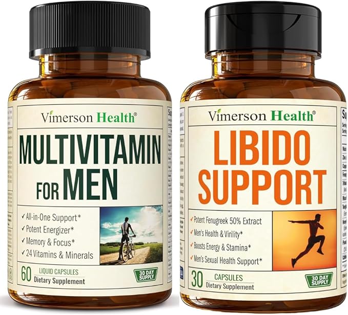 Men's Liquid Multivitamin & Libido Support – Daily Bundle for Energy, Stamina & Mens Health