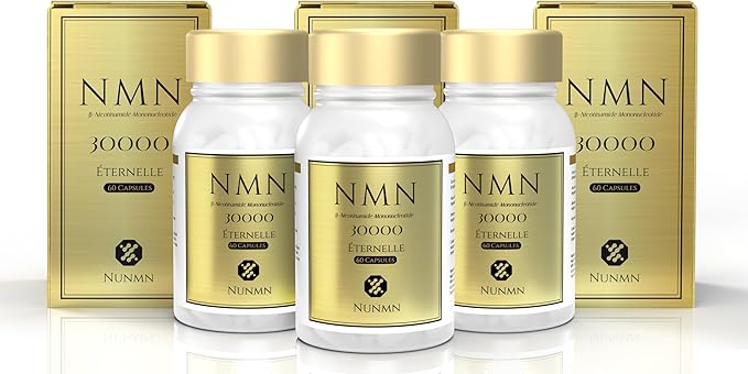 NUNMN NMN 30000 Éternelle β-Nicotinamide Mononucleotide Supplement, 60 Capsules