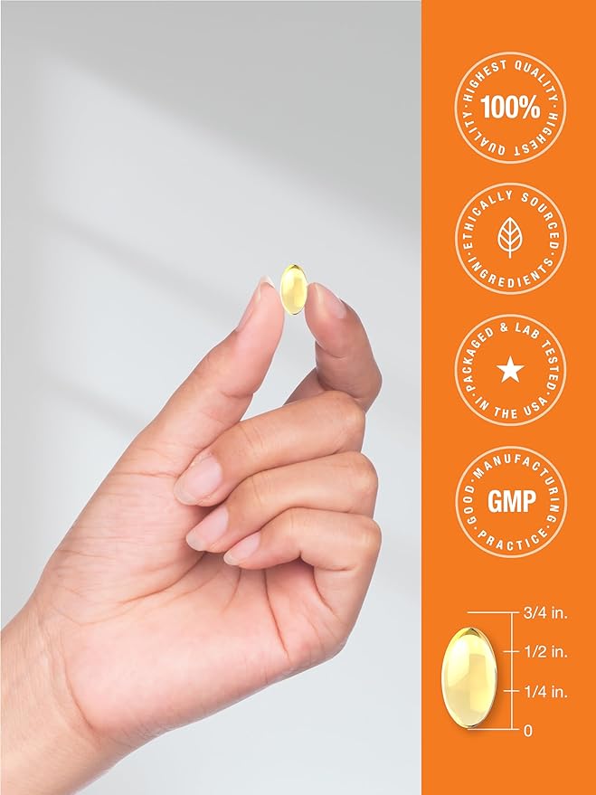 Horbäach Vitamin D3 10000 IU | 500 Softgels | Non-GMO, Gluten Free Supplement | Value Size | 250mcg | High Potency Formula