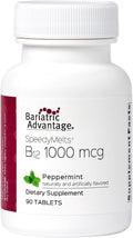 Bariatric Advantage SpeedyMelts B12 1000 mcg - Fast Melting with 200 mcg of Folic Acid for Nutritional Support* - Peppermint - 90 Count