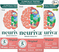 NEURIVA Original Brain Supplement for Memory, Focus & Concentration + Learning & Accuracy with Clinically Tested Nootropics Phosphatidylserine and Neurofactor, Caffeine Free, 30ct Capsules (3 Pack)