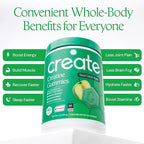 Create Creatine Monohydrate Gummies for Men & Women, Boost Focus, Strength, and Endurance, Anti-Melting Formula, Vegan, Gluten-Free, Non-GMO, 1.5g of Creatine per Gummy (Sour Green Apple)