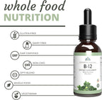 Optimal Health Systems Essential B-12 Drops | Whole Food B-12 for Energy, Red Blood Cell & Cognitive Support | Potent, Vegetarian, Gluten Free, Non-GMO – 60 mL