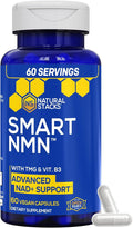 Smart NMN Supplement - Advanced NAD Supplement with Niacinamide Mononucleotide & TMG - NAD+ Production Support for Healthy Aging & Long Term Brain Health - Vitamin B3 & Trimethylgycine - 60 Capsules