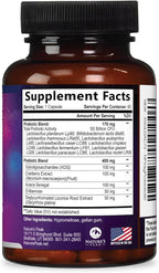 Vaginal Probiotics for Women pH Balance with Prebiotics - 50 Billion CFU - 10 Unique Feminine Strains, Cranberry & D-Mannose for Women's Probiotic Vag Health, Supplement Bottled in USA - 60 Capsules
