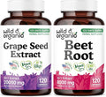 Wild & Organic Grape Seed Extract 120 Capsules & Beet Root 120 Capsules