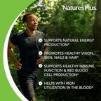 NaturesPlus Vitamin B2 100 mg - 90 Tablets - Supports Energy, Immune Health & Vibrant Hair, Skin, and Nails - Antioxidant Protection - Vegetarian, Gluten Free - 90 Servings