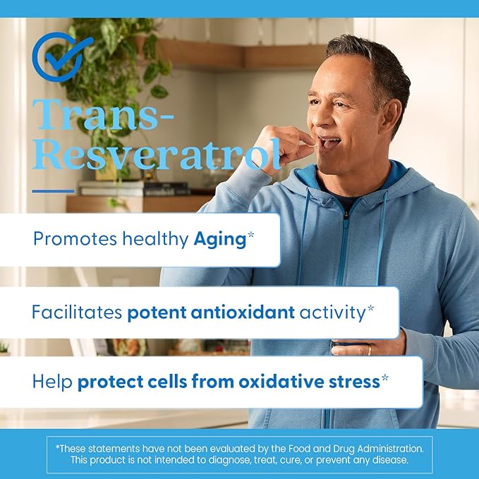 Doctor's Best Trans Resveratrol Supplement 600 mg for Men & Women - 98% Pure Trans-Resveratrol Capsules for Nutrition, Health & Wellness Support, Vegan, Gluten Free, Non GMO - 60 Veg Caps