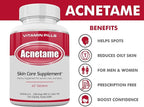 Acnetame Acne Pills 2 Pack 120 Pills- Vitamin Supplements for Acne Breakouts- Hormonal Pimple Tablets to Clear Oily Skin for Women, Men, Teens, and Adults