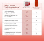NatureCity TrueMagnesium Highly Absorbable Chelated Magnesium Bisglycinate Powder Drink Mix (60 Servings) - Magnesium Supplement for Sleep and to Support Bone Health & Muscles