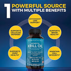 Viva Naturals 1250 mg Antarctic Krill Oil and 2,500 mg Triple-Strength Omega-3 Fish Oil Bundle, Providing Omega-3 EPA and DHA