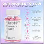 Hair Vitamins Gummies for Hair Growth - Best Multivitamin Supplement for Hair, Skin & Nails with 5000 mcg Biotin per Serving - Supports Thicker, Stronger Hair Women & Men - Berry Flavor - 60 Gummies