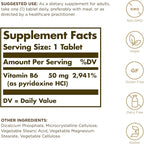 Solgar Vitamin B6 50 mg - 100 Tablets - Non-GMO, Vegan, Gluten Free, Dairy Free, Kosher, Halal - 100 Servings