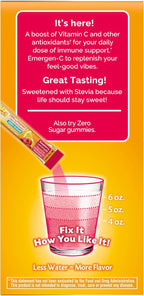 Emergen-C Zero Sugar 1000 mg Vitamin C Powder for Daily Immune Support Caffeine Free Vitamin C Supplements with Zinc & Manganese,B Vitamins&Electrolytes, Raspberry Lemonade Flavor 36 Count(Pack of 2)
