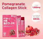 Pomegranate Collagen Jelly Stick 20g * 15 Stick 1,600mg Low Molecular Fish Collagen
