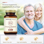 Chromium Picolinate 500 mcg,Chromium Supplements,Non-GMO, Gluten Free,100 Veg Capsules