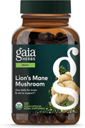 Gaia Herbs Lion's Mane Mushroom - Brain Health Support* - 120 Vegan Capsules (120 Servings)