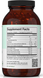 Maxi Health Triple Omega 3 Fish Oil Concentrate with 2000 IU Vitamin D3 – Enteric Coated Fish Oil Omega 3 Supplements with High EPA DHA for Heart, Brain, Joint, and Eye Support Kosher 180 Softgels