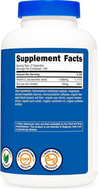 Nutricost Vitamin C with Zinc Capsules, 120 Servings - 1000mg, 45mg Zinc, Non-GMO, Gluten Free Vitamin C Supplement (Pack of 2)