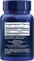 Life Extension Taurine 1000mg and Sea-Iodine 60 Capsules Supplement Bundle