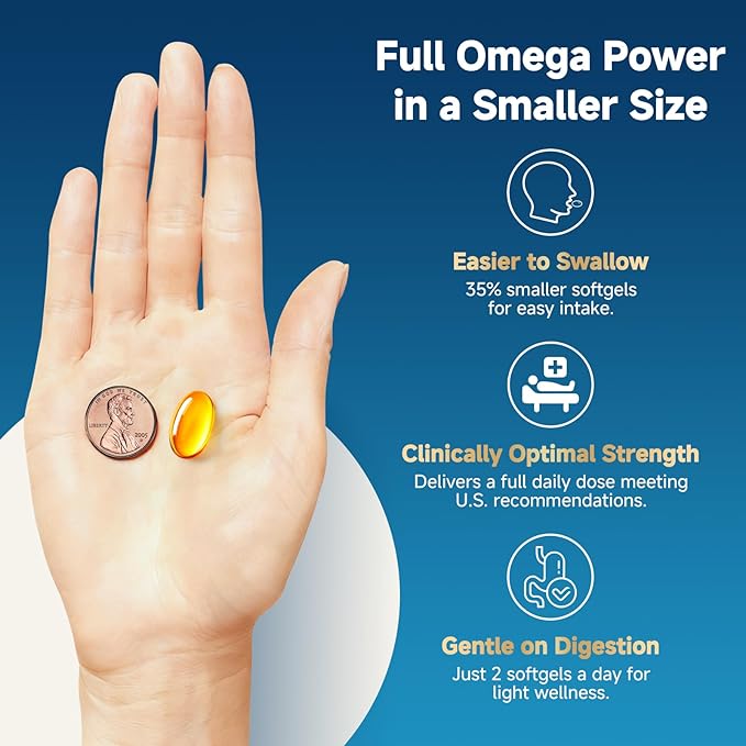 ZEBORA Triple Strength Mini Omega-3 Fish Oil 1400mg – rTG Omega 3 Ultra High-Potency – Supports Heart, Brain, Eye, Skin & Immune Health – Fatty Acids EPA, DHA & DPA, 120 Softgels