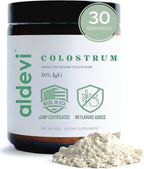 Bovine Colostrum Powder, Grass-Fed & Pasture-Raised, Made in USA, cGMP, High IgG, Unflavored, Mixes Easily, Gut & Immune Support, Third-Party Tested, 30 Servings