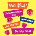 WellYeah Vitamin B12 Gummies for Kids - Boost Energy, Improve Brain Function, and Strengthen Immune System - Non-GMO, Gluten-Free - Great Tasting Berry Flavor - Easy to Chew - 60 Gummies