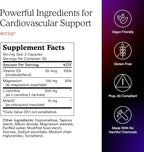 MitoQ +Heart Premium CoQ10 Antioxidant - Contains Mitoquinol Mesylate, Magnesium, L-Carnitine & Vitamin D3 - Supports Cardiovascular and Circulatory Health, & Cell Vitality (60 Capsules)