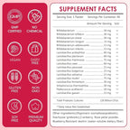 CANLIST Women's Probiotic Powder - 120 Billion CFUs, 20 Strains, Cranberry Extract & 3 Prebiotics, Help for Immune Booster, Digestive Health, Vaginal & Urinary Health, 40 Packets