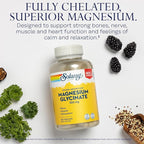 SOLARAY Magnesium Glycinate and Vitamin D3 K2 Bundle - High Absorption Chelated Magnesium Bisglycinate and 5000 IU Vitamin D - 120 VegCaps (30 Servings) of Magnesium, 60 VegCaps (60 Servings) of D3 K2