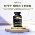 Gade Nutrition Quercetin with Vitamin C, Zinc & Stinging Nettle - Nettle Quercetin - Quercetin 500mg - Quercetin with Bromelain - Zinc Quercetin + Vitamin D3-360 Veggie Caps - 6 Month Supply