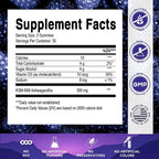 Vitamatic KSM-66® Ashwagandha + D3 Gummies – Natural Blue Raspberry Flavor – Sugar Free, Gluten Free, Non-GMO – 60 Gummies