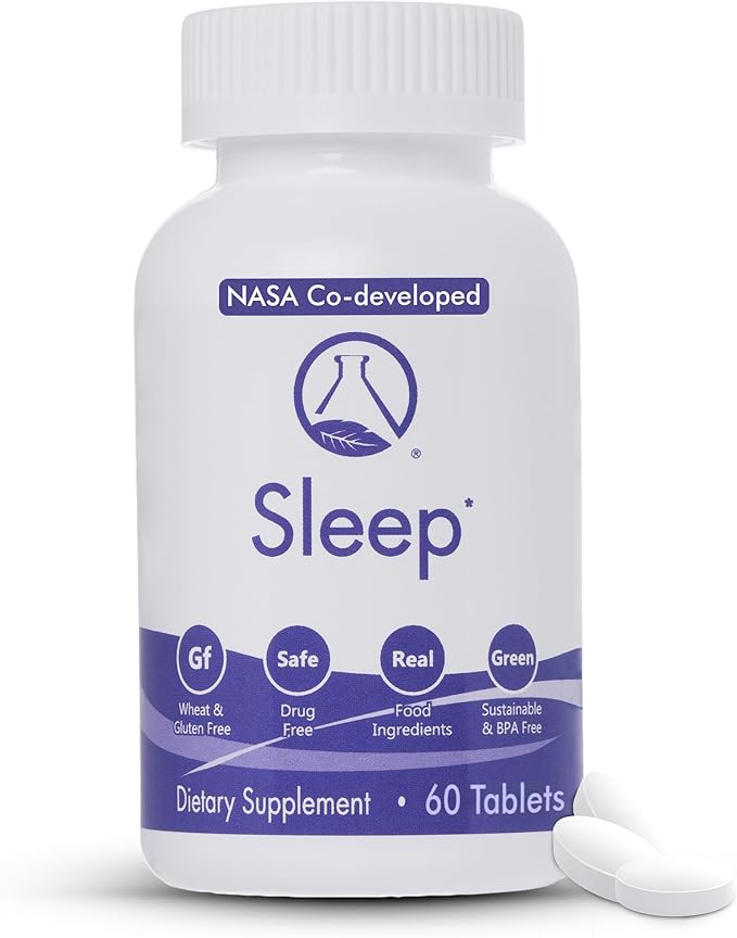 Sleeping Aid Supplement - Natural Sleep Supplement Tablets with Valerian Root, Passionflower, Magnesium, Melatonin, Soothing Herbs for Relaxation and Sleep - NASA Technology, 60 ct