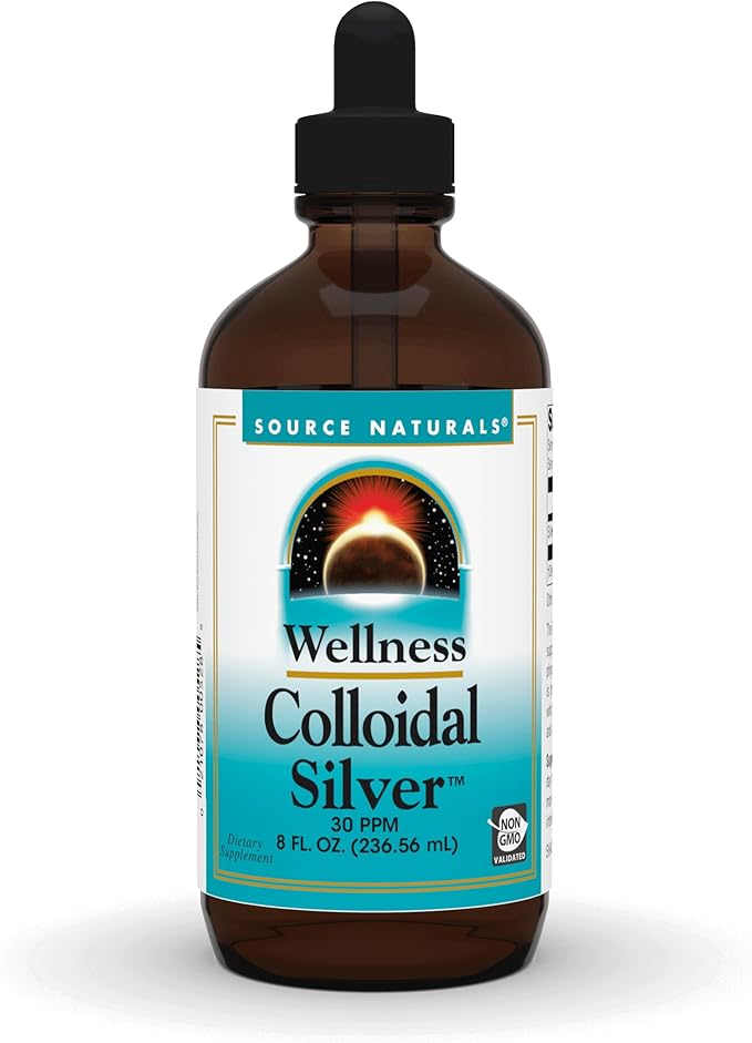 Source Naturals Wellness Colloidal Silver 30 ppm, Supports Physical Well Being* - 8 Fluid oz
