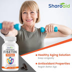 1500mg Fisetin Supplements - Powerful Absorption with Liposomal Delivery,98% Pure Fisetin,Polyphenol Antioxidant for Healthy Aging,Non-GMO - 1 Bottles, 60 Softgels for Adults