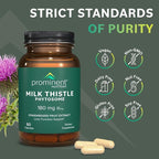 Prominent Nutrition Milk Thistle Phytosome, Clinically Researched Siliphos Milk Thistle Extract for Liver Function, Detox, and Cleanse Support, Standardized to 29% Sylibin, 180 mg, 60 Capsules -1 Pack