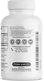 Bronson D-Mannose 500 MG Vegetarian Friendly Formula Non-GMO, 120 Capsules